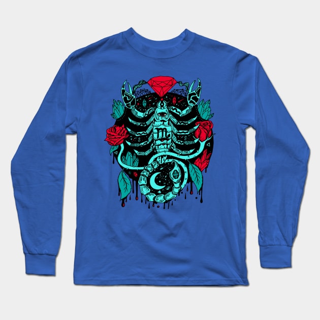 Turqred Mystic Scorpio Zodiac Long Sleeve T-Shirt by kenallouis